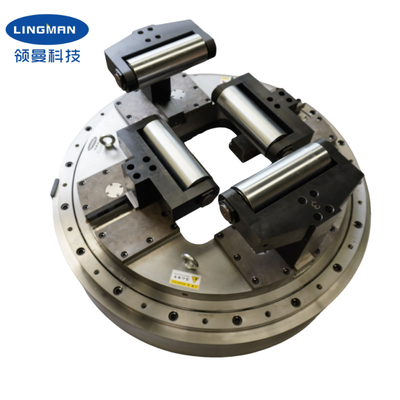 Chuck électrique rotatif personnalisé avec OD 880 mm, traction de la mâchoire 260 mm et rotation de haute précision pour l'usinage lourd