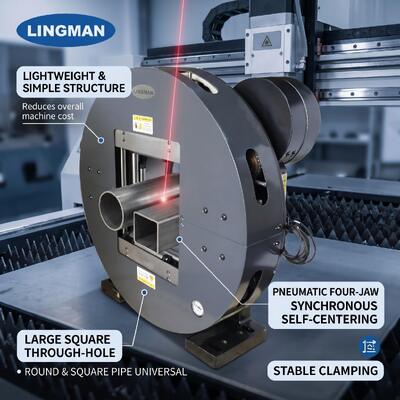 LM 245 mm de diamètre pneumatique à laser creux pour la découpe de tuyaux industriels de précision